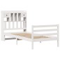 vidaXL Letto Libreria senza Materasso Bianco 100x200 cm Legno di Pino vidaXL Letto Libreria senza Materasso Bianco 100x200 cm Legno di Pino
