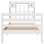vidaXL Letto Libreria senza Materasso Bianco 100x200 cm Legno di Pino vidaXL Letto Libreria senza Materasso Bianco 100x200 cm Legno di Pino