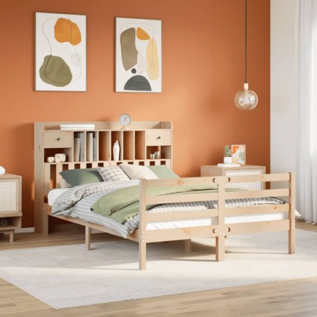 vidaXL Letto Libreria senza Materasso 160x200 cm in Legno di Pino