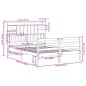 vidaXL Letto Libreria senza Materasso Marrone Cera 140x200 cm in Pino vidaXL Letto Libreria senza Materasso Marrone Cera 140x200 cm in Pino