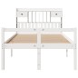 vidaXL Letto Libreria senza Materasso Bianco 135x190 cm Legno di Pino