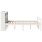 vidaXL Letto Libreria senza Materasso Bianco 135x190 cm Legno di Pino