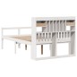 vidaXL Letto Libreria senza Materasso Bianco 135x190 cm Legno di Pino