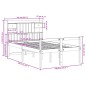 vidaXL Letto Libreria senza Materasso Bianco 135x190 cm Legno di Pino