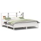 vidaXL Letto Libreria senza Materasso Bianco 200x200 cm Legno di Pino vidaXL Letto Libreria senza Materasso Bianco 200x200 cm Legno di Pino