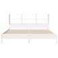 vidaXL Letto Libreria senza Materasso Bianco 200x200 cm Legno di Pino vidaXL Letto Libreria senza Materasso Bianco 200x200 cm Legno di Pino
