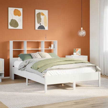 vidaXL Letto Libreria senza Materasso Bianco 160x200 cm Legno di Pino