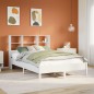 vidaXL Letto Libreria senza Materasso Bianco 160x200 cm Legno di Pino vidaXL Letto Libreria senza Materasso Bianco 160x200 cm Legno di Pino