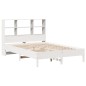 vidaXL Letto Libreria senza Materasso Bianco 140x200 cm Legno di Pino vidaXL Letto Libreria senza Materasso Bianco 140x200 cm Legno di Pino