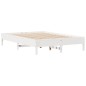 vidaXL Letto Libreria senza Materasso Bianco 140x200 cm Legno di Pino vidaXL Letto Libreria senza Materasso Bianco 140x200 cm Legno di Pino