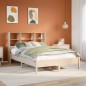 vidaXL Letto Libreria senza Materasso 120x200cm Legno Massello di Pino vidaXL Letto Libreria senza Materasso 120x200cm Legno Massello di Pino