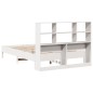 vidaXL Letto Libreria senza Materasso Bianco 135x190 cm Legno di Pino vidaXL Letto Libreria senza Materasso Bianco 135x190 cm Legno di Pino