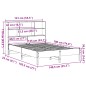 vidaXL Letto Libreria senza Materasso Bianco 135x190 cm Legno di Pino vidaXL Letto Libreria senza Materasso Bianco 135x190 cm Legno di Pino