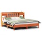 vidaXL Letto Libreria senza Materasso Marrone Cera 200x200 cm in Pino vidaXL Letto Libreria senza Materasso Marrone Cera 200x200 cm in Pino