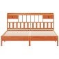 vidaXL Letto Libreria senza Materasso Marrone Cera 200x200 cm in Pino vidaXL Letto Libreria senza Materasso Marrone Cera 200x200 cm in Pino