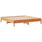 vidaXL Letto Libreria senza Materasso Marrone Cera 200x200 cm in Pino vidaXL Letto Libreria senza Materasso Marrone Cera 200x200 cm in Pino