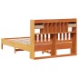 vidaXL Letto Libreria senza Materasso Marrone Cera 150x200 cm in Pino vidaXL Letto Libreria senza Materasso Marrone Cera 150x200 cm in Pino