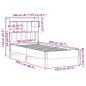 vidaXL Letto Libreria senza Materasso Marrone Cera 100x200 cm in Pino vidaXL Letto Libreria senza Materasso Marrone Cera 100x200 cm in Pino