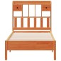 vidaXL Letto Libreria senza Materasso Marrone Cera 90x200 cm in Pino vidaXL Letto Libreria senza Materasso Marrone Cera 90x200 cm in Pino