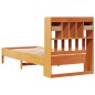 vidaXL Letto Libreria senza Materasso Marrone Cera 90x200 cm in Pino vidaXL Letto Libreria senza Materasso Marrone Cera 90x200 cm in Pino