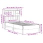 vidaXL Letto Libreria senza Materasso Marrone Cera 90x200 cm in Pino vidaXL Letto Libreria senza Materasso Marrone Cera 90x200 cm in Pino