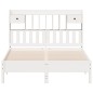 vidaXL Letto Libreria senza Materasso Bianco 140x190 cm Legno di Pino vidaXL Letto Libreria senza Materasso Bianco 140x190 cm Legno di Pino
