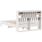 vidaXL Letto Libreria senza Materasso Bianco 140x190 cm Legno di Pino vidaXL Letto Libreria senza Materasso Bianco 140x190 cm Legno di Pino