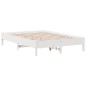 vidaXL Letto Libreria senza Materasso Bianco 140x190 cm Legno di Pino vidaXL Letto Libreria senza Materasso Bianco 140x190 cm Legno di Pino