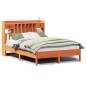 vidaXL Letto Libreria senza Materasso Marrone Cera 120x190 cm in Pino vidaXL Letto Libreria senza Materasso Marrone Cera 120x190 cm in Pino