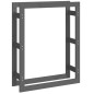 Portalegna Grigio 80x25x100 cm in Legno Massello di Pino Portalegna Grigio 80x25x100 cm in Legno Massello di Pino
