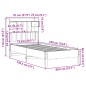 vidaXL Letto con Libreria senza Materasso 75x190 cm in Legno Pino vidaXL Letto con Libreria senza Materasso 75x190 cm in Legno Pino