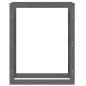 Portalegna Grigio 80x25x100 cm in Legno Massello di Pino Portalegna Grigio 80x25x100 cm in Legno Massello di Pino