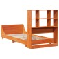 vidaXL Giroletto senza Materasso Marrone Cera 100x200 cm Legno di Pino vidaXL Giroletto senza Materasso Marrone Cera 100x200 cm Legno di Pino