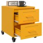 vidaXL Comodini 2 pz Giallo Senape 36x39x43,5 cm in Acciaio