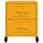 vidaXL Comodini 2 pz Giallo Senape 36x39x43,5 cm in Acciaio