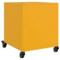vidaXL Comodini 2 pz Giallo Senape 36x39x43,5 cm in Acciaio