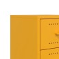 vidaXL Comodini 2 pz Giallo Senape 36x39x43,5 cm in Acciaio