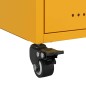 vidaXL Comodini 2 pz Giallo Senape 36x39x43,5 cm in Acciaio
