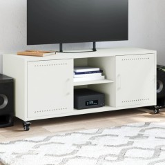 vidaXL Mobile TV Bianco 100,5x39x43,5 cm in Acciaio