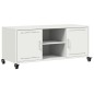 vidaXL Mobile TV Bianco 100,5x39x43,5 cm in Acciaio