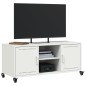 vidaXL Mobile TV Bianco 100,5x39x43,5 cm in Acciaio