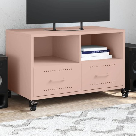 vidaXL Mobile TV Rosa 68x39x43,5cm in Acciaio Laminato a Freddo