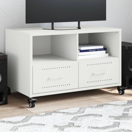 vidaXL Mobile TV Bianco 68x39x43,5 cm in Acciaio Laminato a Freddo