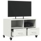 vidaXL Mobile TV Bianco 68x39x43,5 cm in Acciaio Laminato a Freddo