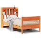 vidaXL Letto Libreria senza Materasso Marrone Cera 90x200 cm in Pino vidaXL Letto Libreria senza Materasso Marrone Cera 90x200 cm in Pino