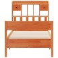 vidaXL Letto Libreria senza Materasso Marrone Cera 90x200 cm in Pino vidaXL Letto Libreria senza Materasso Marrone Cera 90x200 cm in Pino