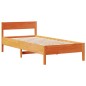 vidaXL Letto Libreria senza Materasso Marrone Cera 90x200 cm in Pino vidaXL Letto Libreria senza Materasso Marrone Cera 90x200 cm in Pino