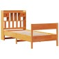 vidaXL Letto Libreria senza Materasso Marrone Cera 90x190 cm in Pino vidaXL Letto Libreria senza Materasso Marrone Cera 90x190 cm in Pino