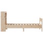 vidaXL Letto Libreria senza Materasso 90x200 cm Legno Massello Pino