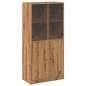 vidaXL Credenza con Ante Rovere Artigianale 68x37x142 cm Multistrato vidaXL Credenza con Ante Rovere Artigianale 68x37x142 cm Multistrato
